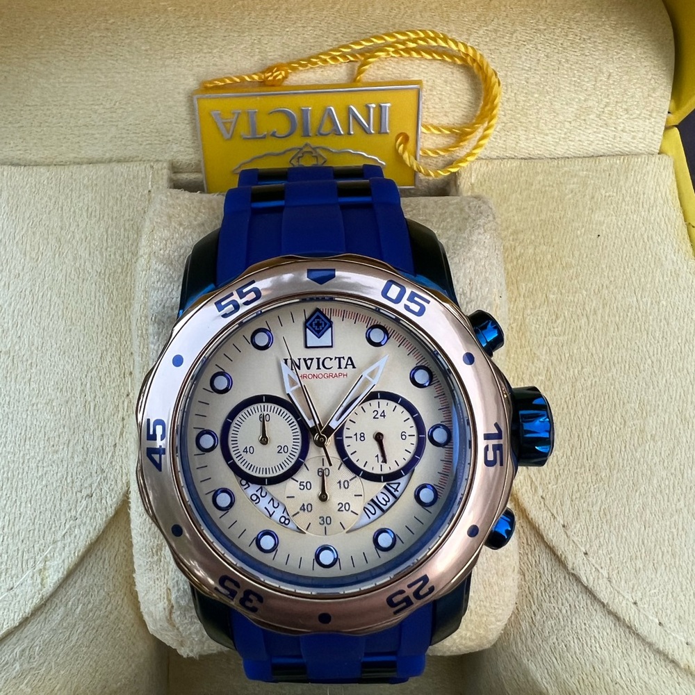 Pro Diver Chronograph Quartz Gold Dial Men's Watch